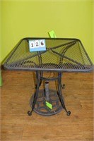 Wrought Iron Patio Table, Approx. 28" x 28"