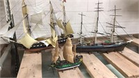 Lot of 3 model ships