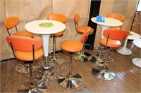 (2) Bar-Height Tables w/(7) Bar-Height Chairs