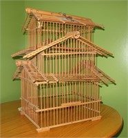 Wooden hanging birdhouse