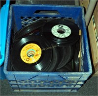 Vintage 45 R P M Records Huge Milk Crate Full Lot