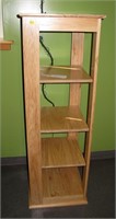 Custom hickory 18" square adjustable shelf unit