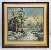 Kiyashii Oil On Canvas Snow Landscape