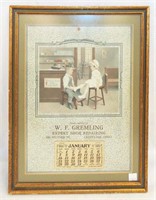 1923 Advertising Calendar Print