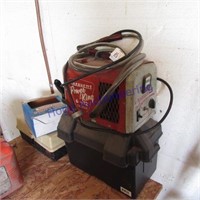 Battery charger, box, tackle box light