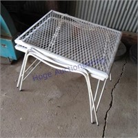 Wrought iron small end tables