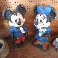 Mickey & Minnie lawn ornament
