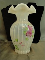 White Fenton Vase
