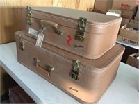 2 PC brown luggage set
