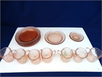 Pink Glass Dishes