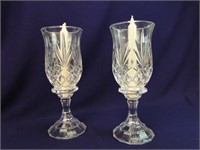 Pair of Glass Candle Holders