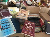 Health books, dictionaries & misc. books (2 boxes)