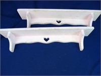 Pair of wooden wall mount Shelves