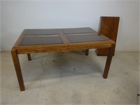 Dining Table with glass Inserts