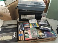 Cassette recorder, cassettes & cases