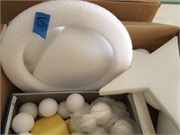 Styrofoam pieces - stars balls & more