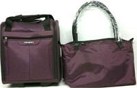 Small Purple Samsonite Luggage w/ Matching Bag