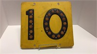 Sign - "10" Approx  - 10.5" x 9.5"