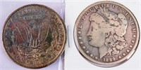 Coin 2 Morgan Silver Dollars 1880-P & 1889-O