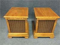 Mid Century Solid Wood Speakers