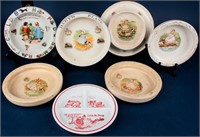 Antique Baby Bunting and Nursery Rhyme Bowls