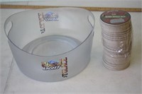 Coors Light Ice Bowl with Different Coasters
