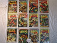 Lot of 12 "CAPTAIN MARVEL" Comic Books