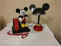 Mickey Mouse Telephone & Desk Lamp