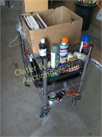 Serving cart and contents