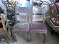 Four antique chairs ( one needs some repair)