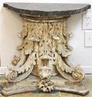 Antique Corinthian Column Capital Marble-Top Table