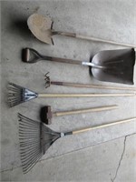 sledge -2 shovels -rakes -etc (6 total tools)