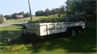 16' TANDEM AXLE BOX TRAILER WITH AWNING