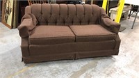 Retro brown loveseat sofa