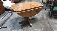 Vintage hardwood drop leaf table