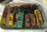 Misc Early Cars/Toys (Toosietoy) on Coke Tray