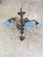 ANTIQUE ORNATE FRENCH STYLE CHANDELIER WITH FOUR