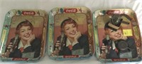 3 Coke Trays and Misc Cast Toys