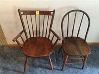 2 Oak Chairs