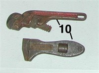 Pair of small adjustable wrenches