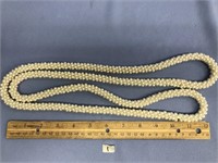 Approx. 29" long, small beaded, braided pearl neck