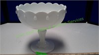 MIlk Glass Pedestal Bowl