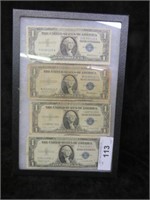 (1) 1957 (3) 1935 $1.00 SILVER CERTIFICATES