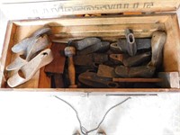 Antique Shoemaker Kit w/Wood Trunk & Contents