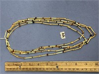 Four strand porcupine quill and beaded necklace Ap
