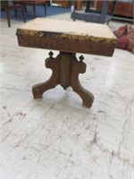 ANTIQUE CARVED PIANO STOOL (NEEDS CUSHION)