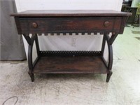 19TH CENTURY CARVED OAK GOTHIC ALTAR TABLE WITH