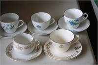 5 Cups & Saucers