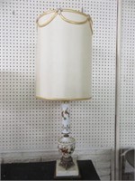 HAND PAINTED PARLOR LAMP 36"T