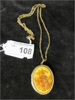 FRENCH STYLE LOCKET ON CHAIN 14"